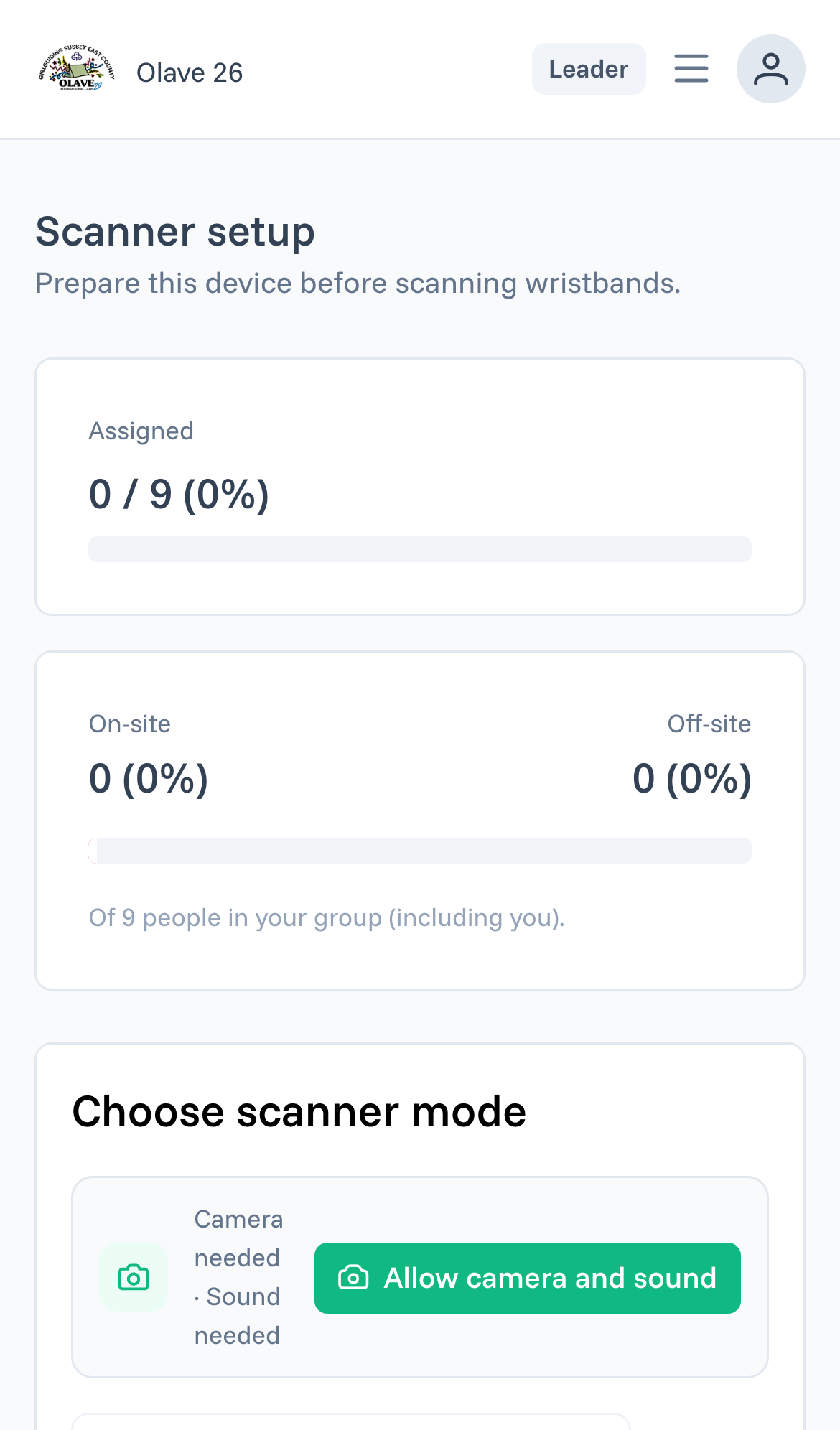 Scanner setup preview