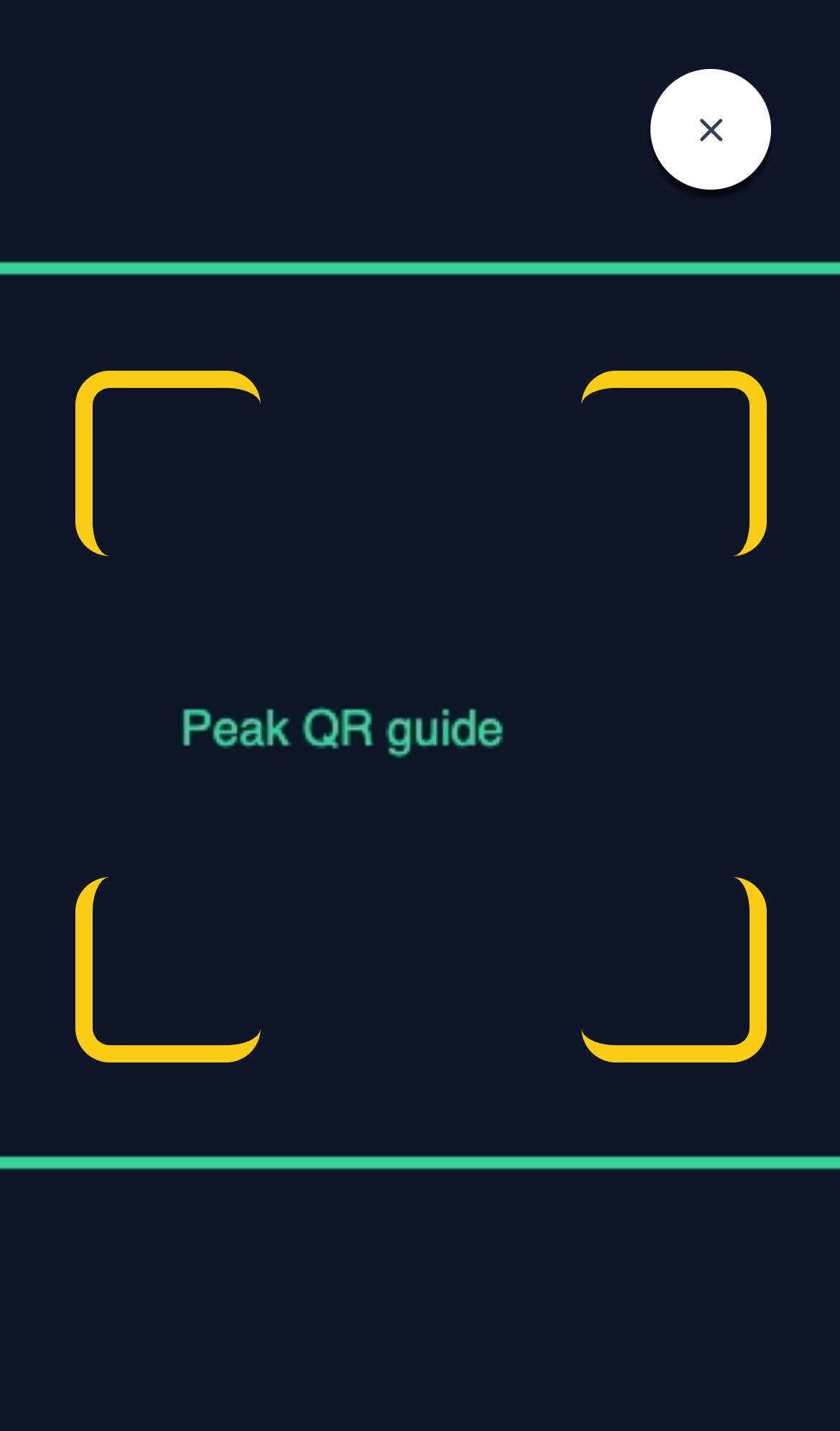 Assign camera with Peak QR centred in the guide